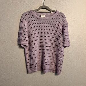 Bibi Purple Crochet Blouse.‎ Size M. So Cute!